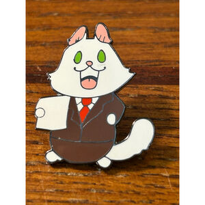 Unisex Breaking Cats Lupin Pin White and Brown